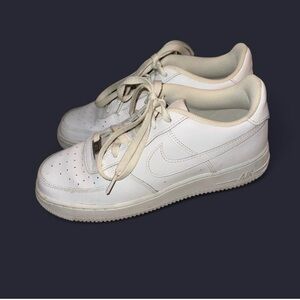 Nike Air Force 1 White Leather Sneakers